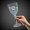 Light Up Frosted Wine Glass with White Stem - 10 Ounce
