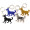Dog shape bottle opener key chain