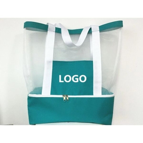Beach Cooler Tote Bag with Insulated Bottom