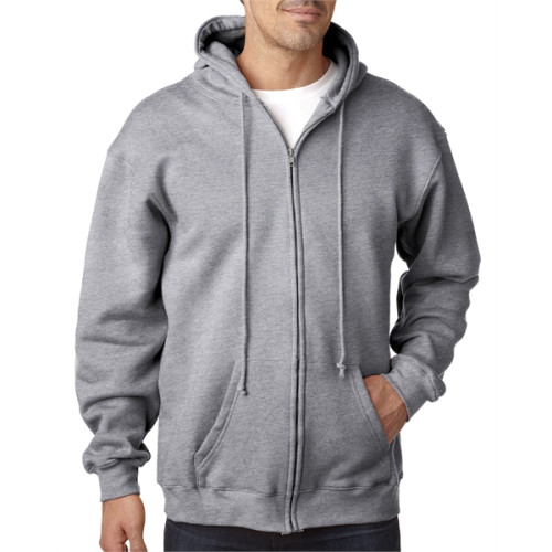 Adult 9.5oz., 80% cotton/20% polyester Full-Zip Hooded Sw...