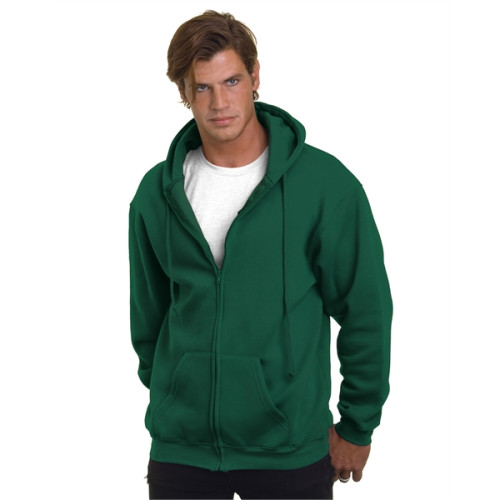 Adult 9.5oz., 80% cotton/20% polyester Full-Zip Hooded Sw...