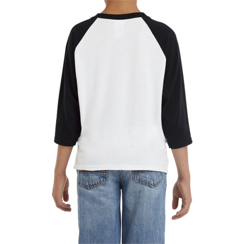 Youth Heavy Cotton™ 3/4-Raglan Sleeve T-Shirt