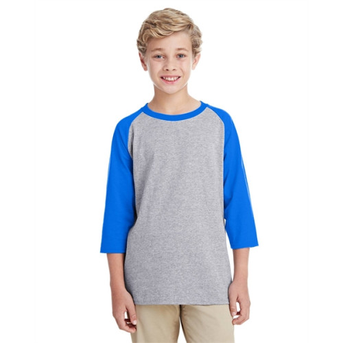 Youth Heavy Cotton™ 3/4-Raglan Sleeve T-Shirt
