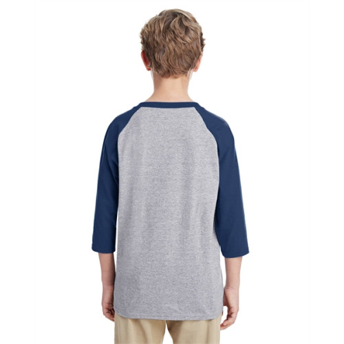 Youth Heavy Cotton™ 3/4-Raglan Sleeve T-Shirt