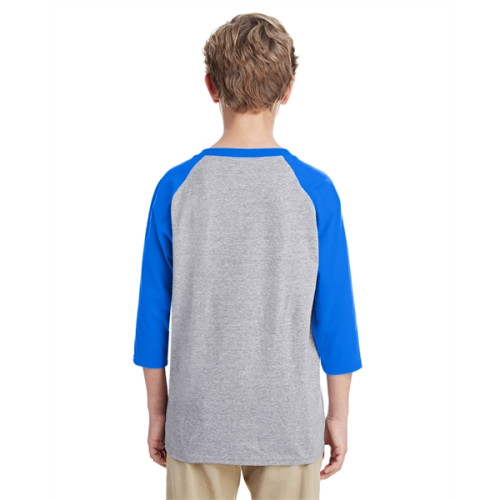 Youth Heavy Cotton™ 3/4-Raglan Sleeve T-Shirt