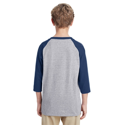 Youth Heavy Cotton™ 3/4-Raglan Sleeve T-Shirt