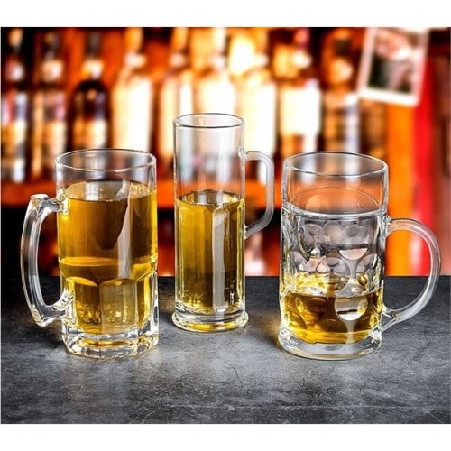 Thickened large-capacity 1 liter draft beer glass