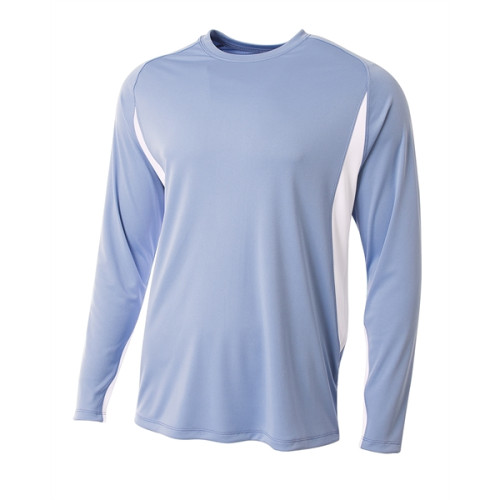 A4 Men's Long Sleeve Color Block T-Shirt
