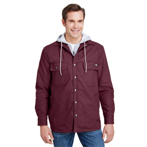 Dickies Men's Hooded Duck Quilted Shirt Jacket