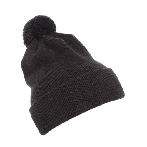 Cuffed Knit Beanie with Pom Pom Hat