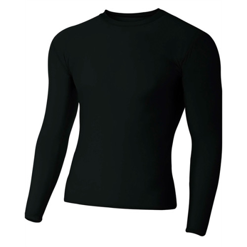 Adult Polyester Spandex Long Sleeve Compression T-Shirt
