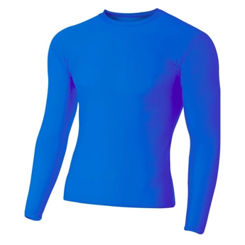 Adult Polyester Spandex Long Sleeve Compression T-Shirt