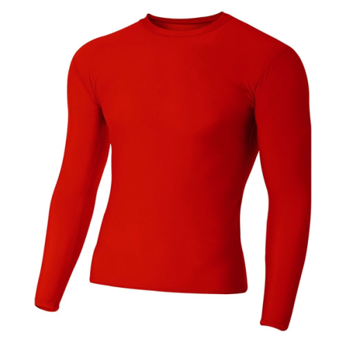 Adult Polyester Spandex Long Sleeve Compression T-Shirt