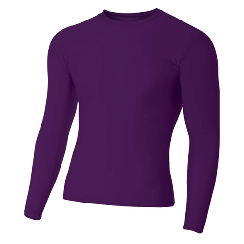 Adult Polyester Spandex Long Sleeve Compression T-Shirt
