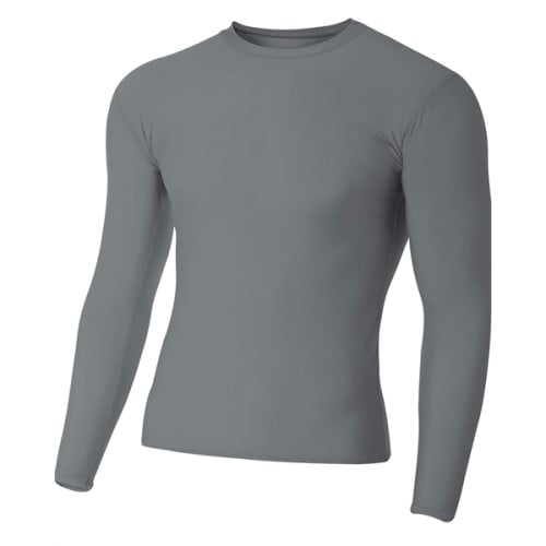Adult Polyester Spandex Long Sleeve Compression T-Shirt