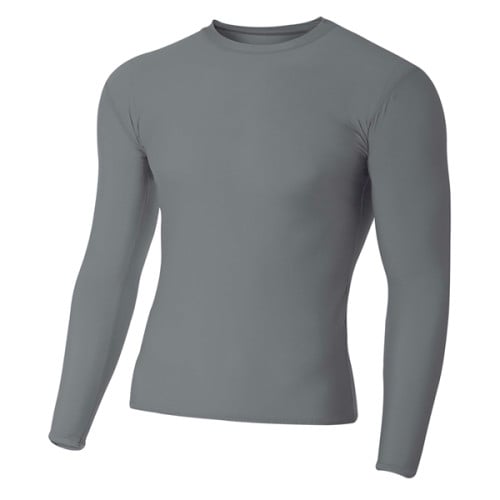 Adult Polyester Spandex Long Sleeve Compression T-Shirt