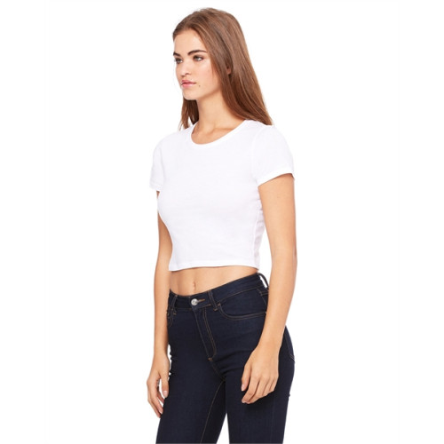 Ladies' Poly-Cotton Crop T-Shirt