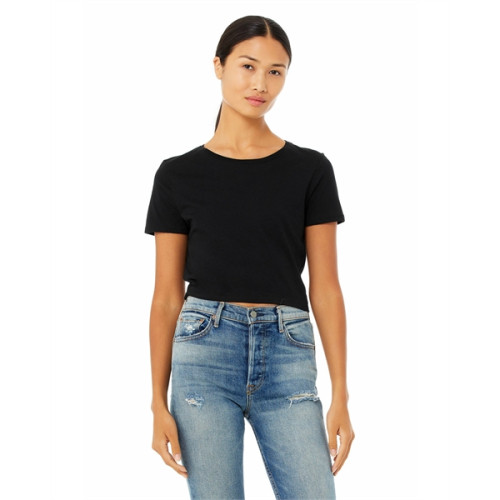Ladies' Poly-Cotton Crop T-Shirt