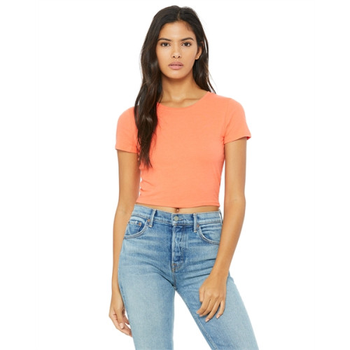 Ladies' Poly-Cotton Crop T-Shirt
