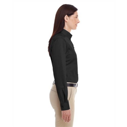 Ladies' Foundation 100% Cotton Long-Sleeve Twill Shirt wi...