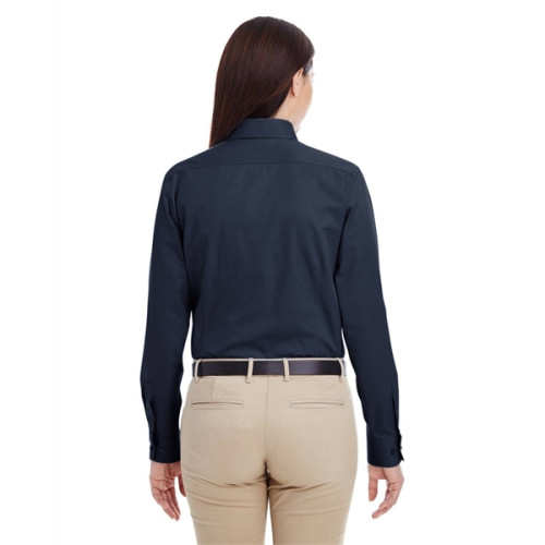 Ladies' Foundation 100% Cotton Long-Sleeve Twill Shirt wi...