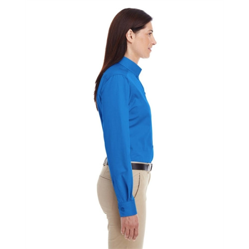 Ladies' Foundation 100% Cotton Long-Sleeve Twill Shirt wi...