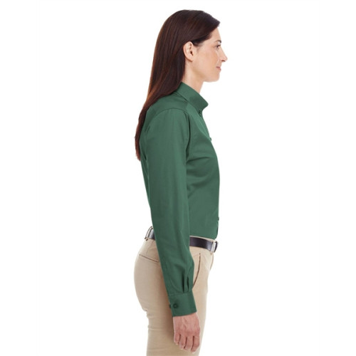 Ladies' Foundation 100% Cotton Long-Sleeve Twill Shirt wi...