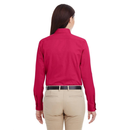 Ladies' Foundation 100% Cotton Long-Sleeve Twill Shirt wi...