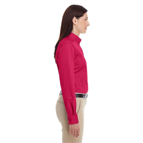 Ladies' Foundation 100% Cotton Long-Sleeve Twill Shirt wi...