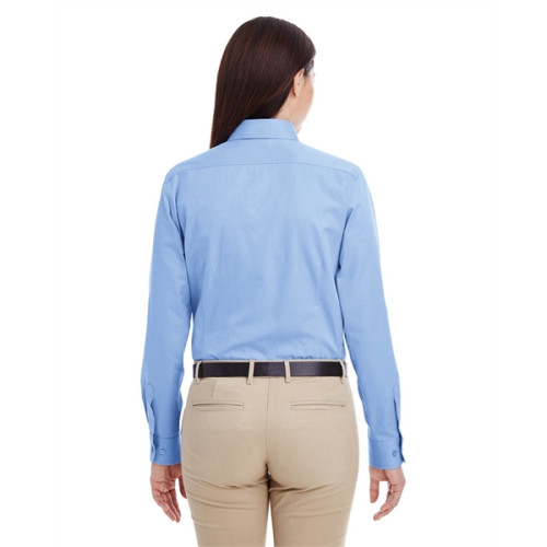 Ladies' Foundation 100% Cotton Long-Sleeve Twill Shirt wi...
