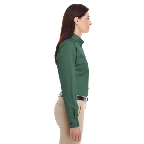 Ladies' Foundation 100% Cotton Long-Sleeve Twill Shirt wi...