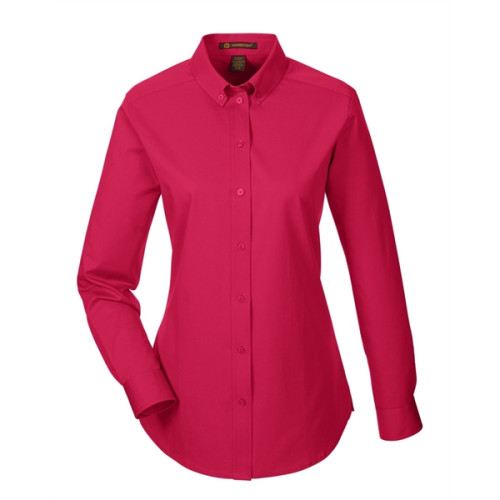 Ladies' Foundation 100% Cotton Long-Sleeve Twill Shirt wi...