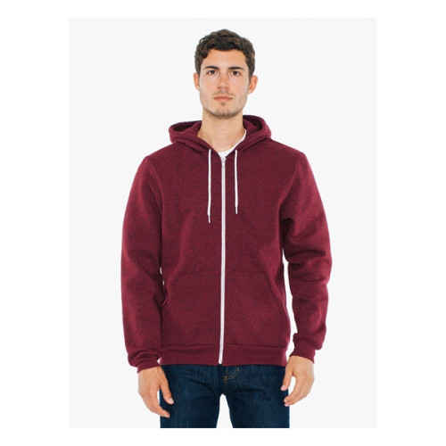 American Apparel Unisex Salt And Pepper Hooded Zip Sweats...