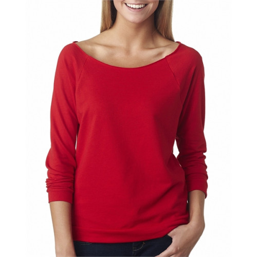 Ladies' French Terry 3/4-Sleeve Raglan
