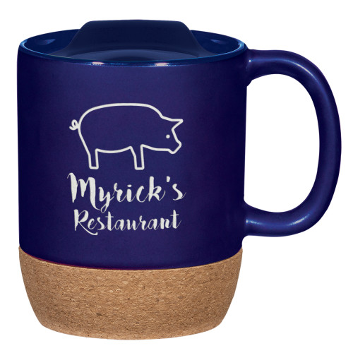 14 Oz. Cork Base Ceramic Mug