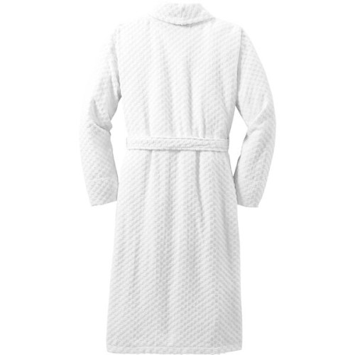 Port Authority Checkered Terry Shawl Collar Robe.