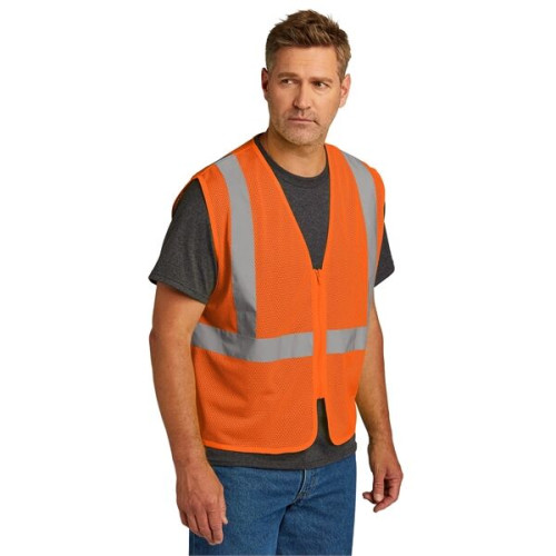 CornerStone ANSI 107 Class 2 Economy Mesh Zippered Vest.