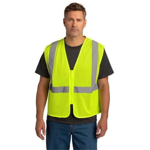 CornerStone ANSI 107 Class 2 Economy Mesh Zippered Vest.