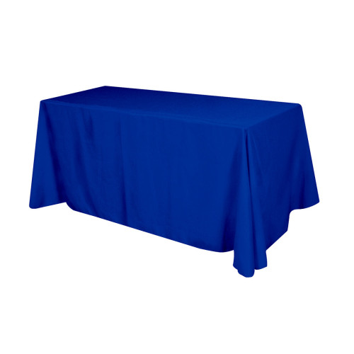 Flat Polyester 4-Sided Table Cover - fits 6' standard table