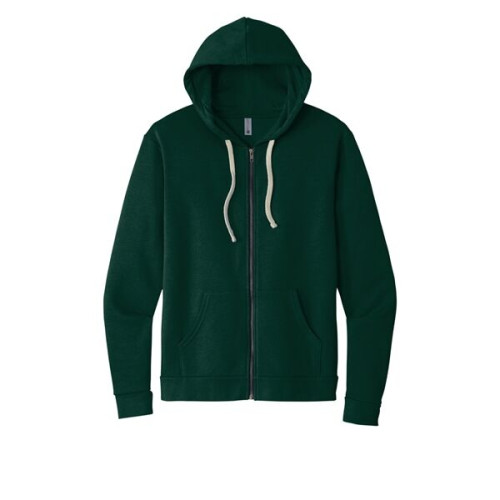 Next Level Apparel Adult Santa Barbara Zip Hoodie.