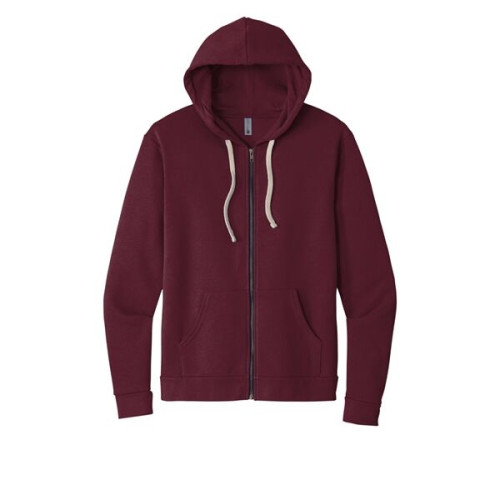 Next Level Apparel Adult Santa Barbara Zip Hoodie.