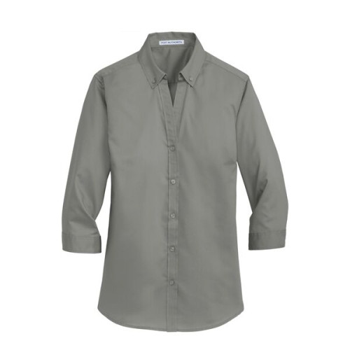 Port Authority Women's 3/4-Sleeve SuperPro Twill Shirt.