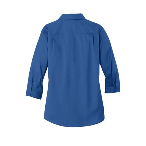 Port Authority Women's 3/4-Sleeve SuperPro Twill Shirt.