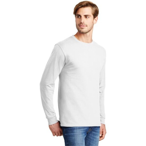 Hanes - Authentic 100% Cotton Long Sleeve T-Shirt.