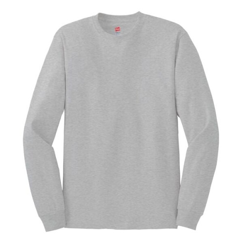Hanes - Authentic 100% Cotton Long Sleeve T-Shirt.