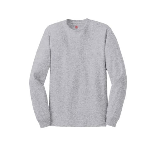 Hanes - Authentic 100% Cotton Long Sleeve T-Shirt.