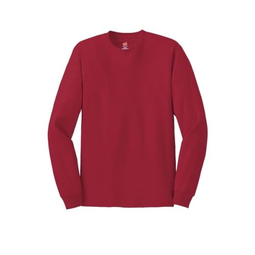Hanes - Authentic 100% Cotton Long Sleeve T-Shirt.