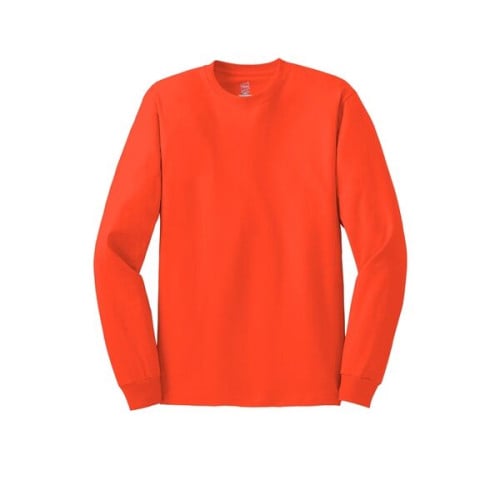 Hanes - Authentic 100% Cotton Long Sleeve T-Shirt.