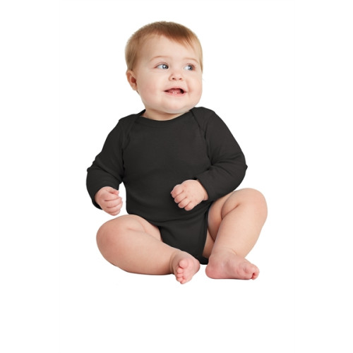 Rabbit Skins Infant Long Sleeve Baby Rib Bodysuit.