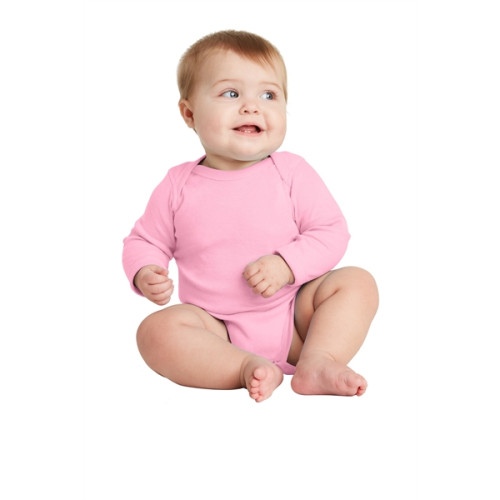 Rabbit Skins Infant Long Sleeve Baby Rib Bodysuit.